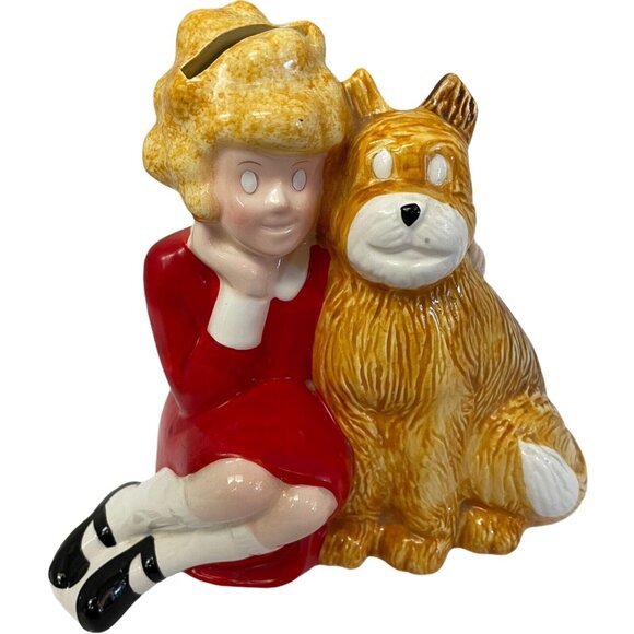 Annie & Sandy Ceramic Coin Bank By Applause - Picture 1 of 5